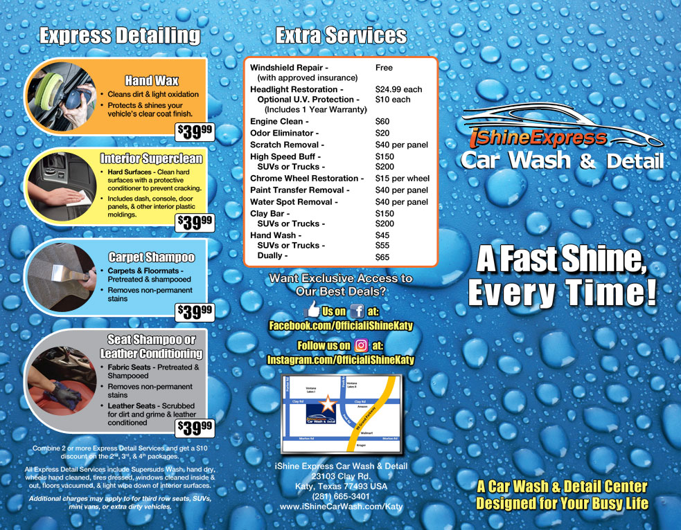 Ishine Katy Ishineexpress Car Wash Detail Ishine express car wash & detial has a special opportunity for you in florida. ishine katy ishineexpress car wash