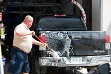 iShine Car Wash brush cleaning 